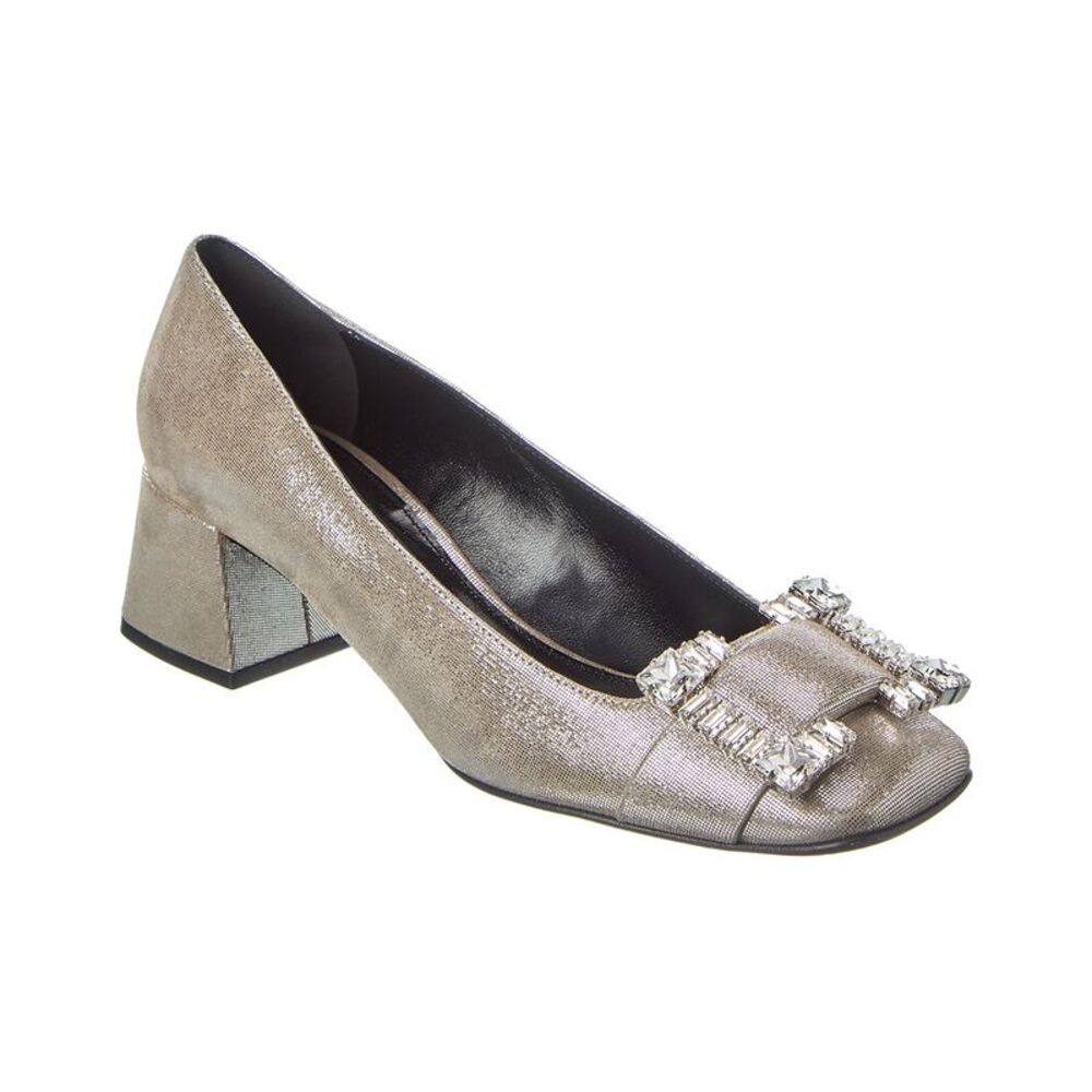 Sergio Rossi Prince Suede Pump, Gold